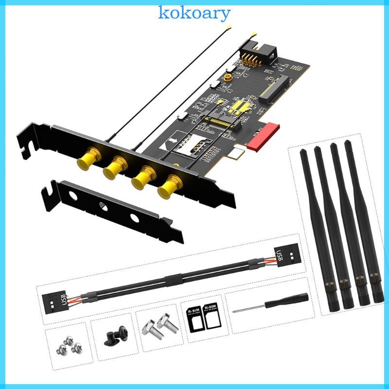 KOK M 2 ถึง PCIe 1X Slot Converter WiFi 4G การ์ดเครือข่ายการ์ดขยาย WiFi 6 5G