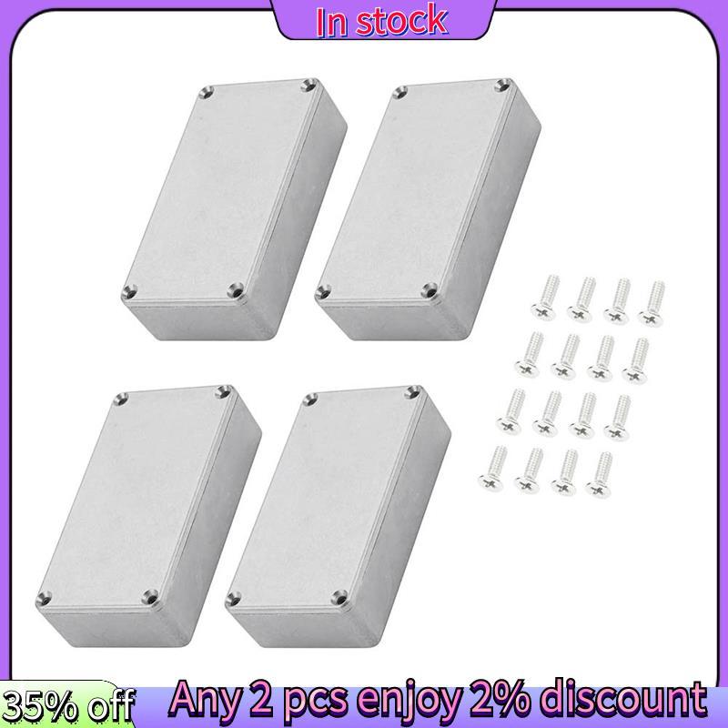 ในสต็อก-4PCS 1590B กีตาร์ตู้อลูมิเนียม Diecast Stomp กล่องสลับกล่อง 112x61x32 มม.