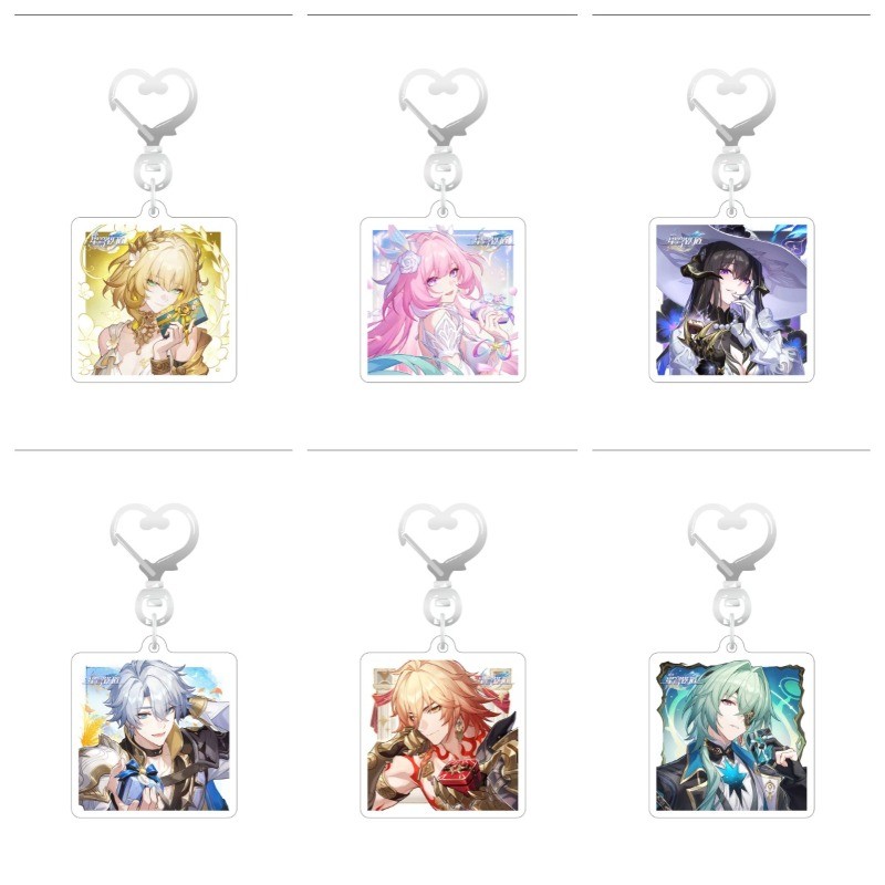 Aglaea Cyrene Constance อะนิเมะ KeyChain Honkai Star Rail ผู้ชาย Key Chain สําหรับผู้หญิงรูปการ์ตูนอ