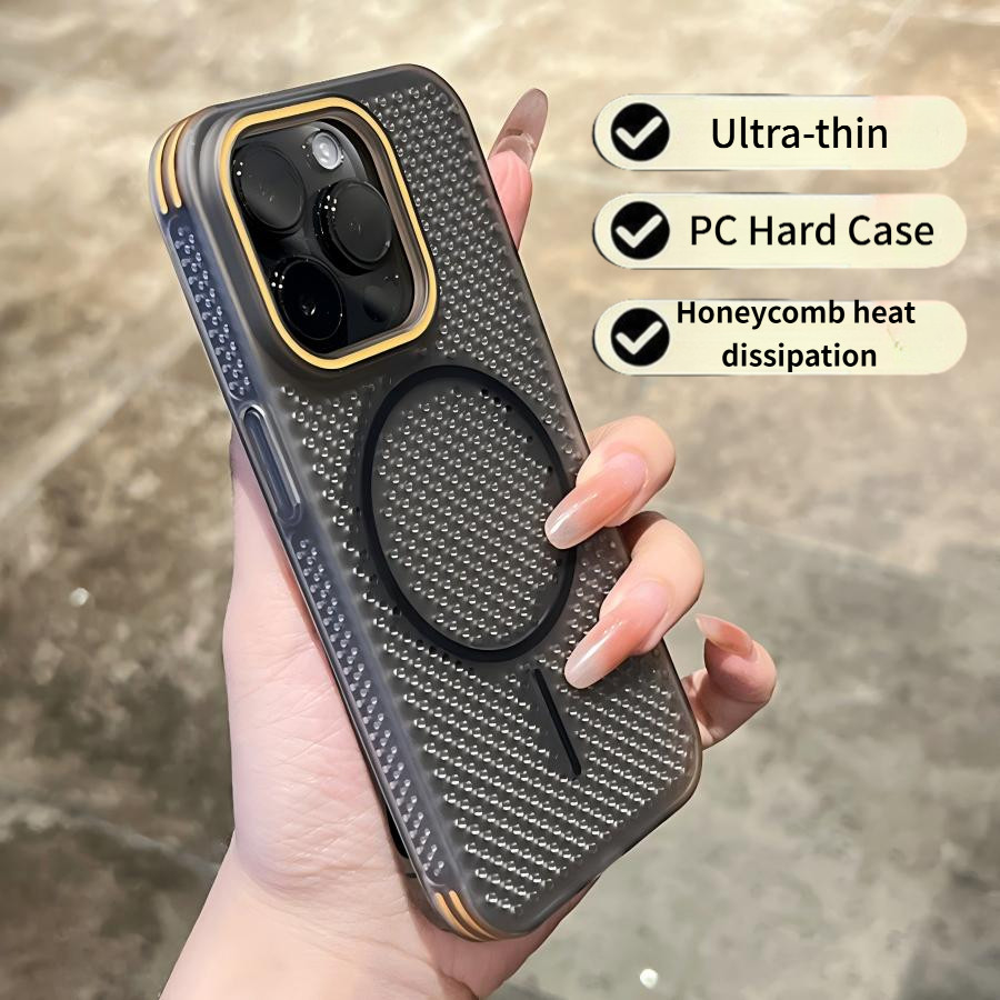 บางเฉียบ Cooling Heat Dissipation Magnetic เคสโทรศัพท์สําหรับ iPhone 17 16 15 14 13 12 11 Pro Max Plus เคสแข็งพีซี