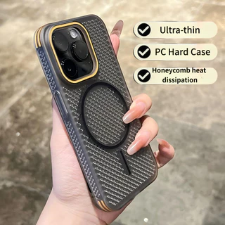 บางเฉียบ Cooling Heat Dissipation Magnetic เคสโทรศัพท์สําหรับ iPhone 17 16 15 14 13 12 11 Pro Max Plus เคสแข็งพีซี