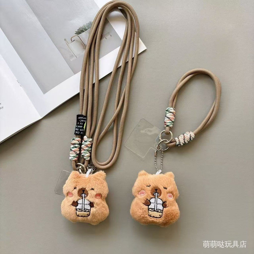 Kapibala Kapibala Merchandise จี้น่ารัก Kapibala ตุ๊กตาตุ๊กตาการ์ตูนโทรศัพท์มือถือ Lanyard จี้โซ่สาย