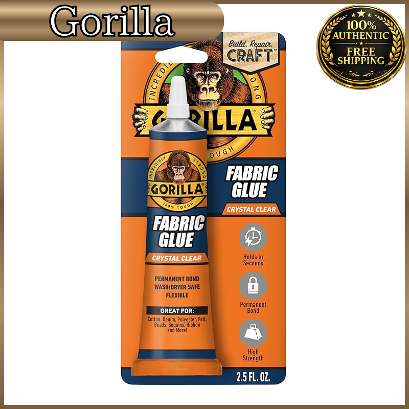 Gorilla Waterproof Fabric Adhesive, 2.5 oz.