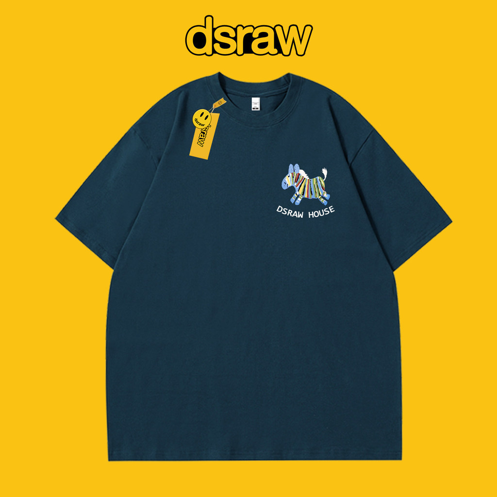 ดีเอส RAW x อินเทรนด์ แบรนด์อเมริกัน สไตล์คอนเสิร์ต คอป้อมแขนสั้น เสื้อยืดสำหรับผู้ชายและผู้หญิง