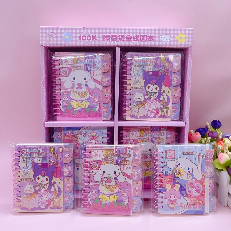 การ์ตูนการ์ตูน A Gilding Coil Notebook High 00K Classification Notebook นักเรียนประถมแบบพกพา Notepad