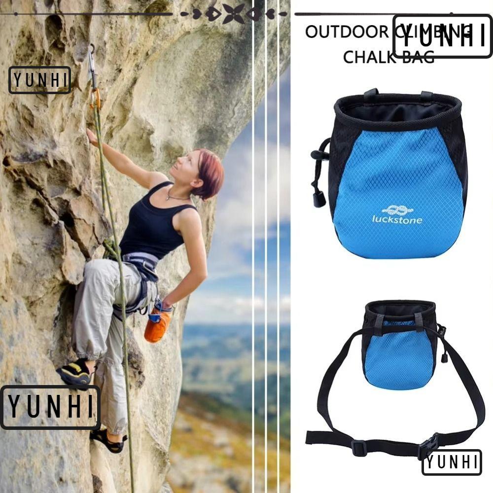 YUNHI Rock Climbing Chalk Bag, เข็มขัดปรับได้ Soft Lining Magnesium Powder Bag, Creative Waterproof 