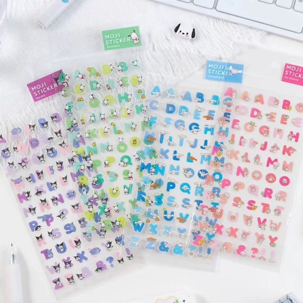 พร้อมส่งจากไทย!!! สติกเกอร์ลายนูน สติกเกอร์ตัวอักษร ลาย Sanrio สติกเกอร์ 3D สติกเกอร์ตกแต่ง ติดโทรศัพท์ติดสิ่งของน่ารัก
