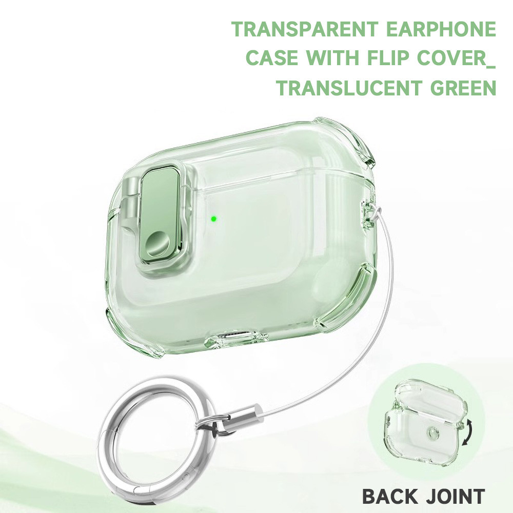 TPU เคสหูฟังบลูทูธ วัสดุซิลิโคน For Airpods Pro 3  เคสใส่หูฟังแบบใสพร้อมฝาพับ ทนทานต่อการตกกระแทก มีให้เลือกหลายสี – โปรปัง
