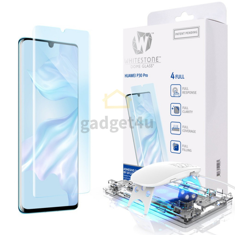 >มีส่งด่วน< DomeGlass กระจกกันรอยกาว UV สำหรับ Huawei P30 Pro