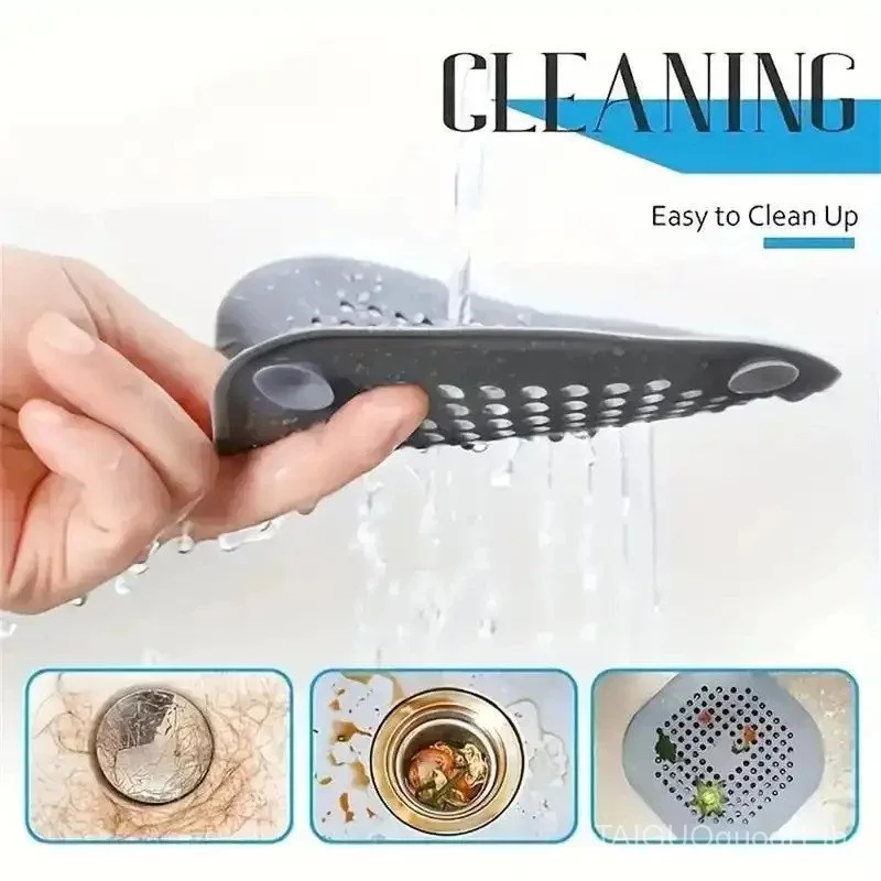 Silicone Sink Drain Cover Hair Catcher Filter thumbnail 7