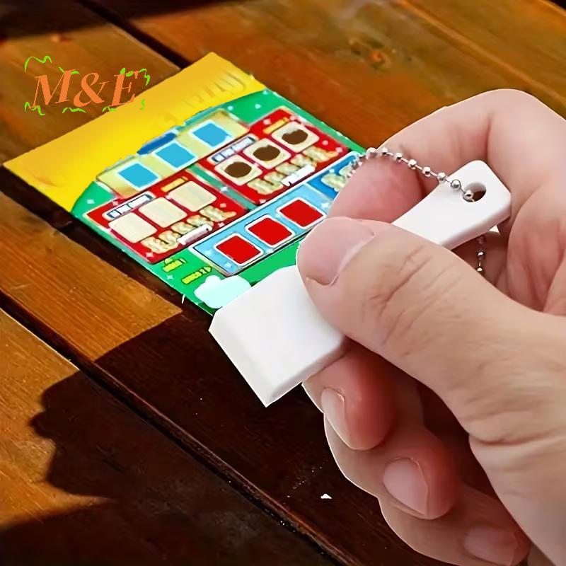 [M&E] 1/3/8 ชิ้น Multi-Functional Lottery Scratch-Off เครื่องมือ Scratch-Off พวงกุญแจ Key Ring Stier