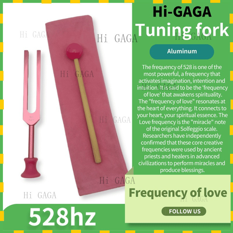 Tuning fork🔔ส้อมจูนเสียง🔔ส้อมจูนเสียง DNA 528 528HZ 528 สีชมพู สําหรับเล่นโยคะ