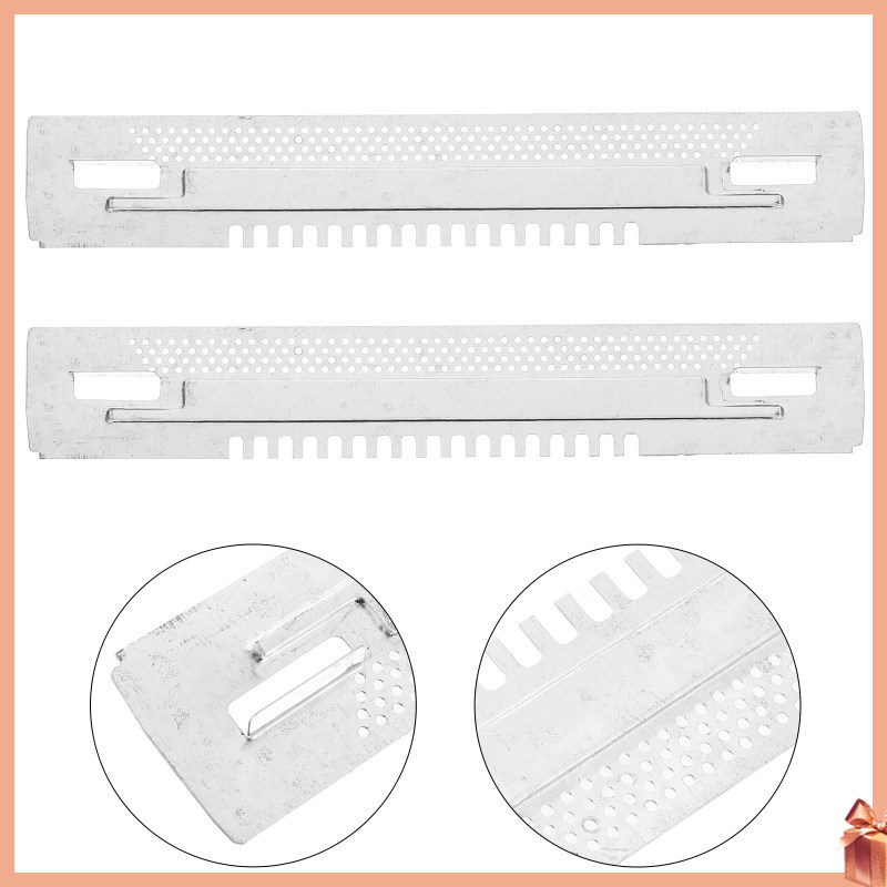 2 ชุดการเลี้ยงผึ้ง Hive เครื่องมือห่ออุปกรณ์และอุปกรณ์ 39.00X6.50X.10 ซม.เงิน dliyuanai