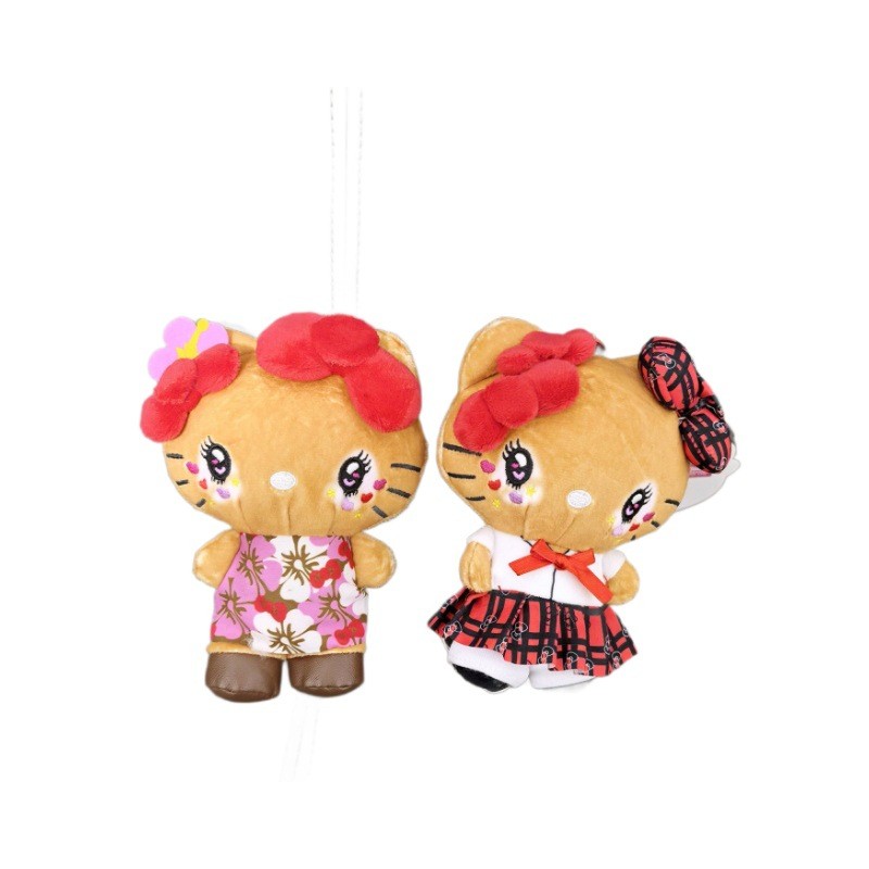 พร้อมส่ง พวงห้อยหัวใจ KITTY ผิวแทน jp"