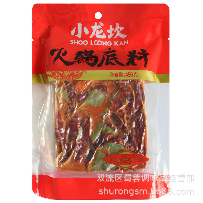 小龙坎牛油锅底料450g手工全型麻辣烫冒菜底料家用烧菜调料3-29Xiaolongkan Butter Soup Base 450g Handmade Spicy Soup Base for Mala