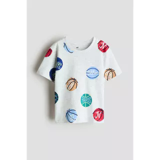 H&M(เอชแอนด์เอ็ม) เสื้อยืดผ้าฝ้ายพิมพ์ลาย เด็กผู้ชาย 1323877_7