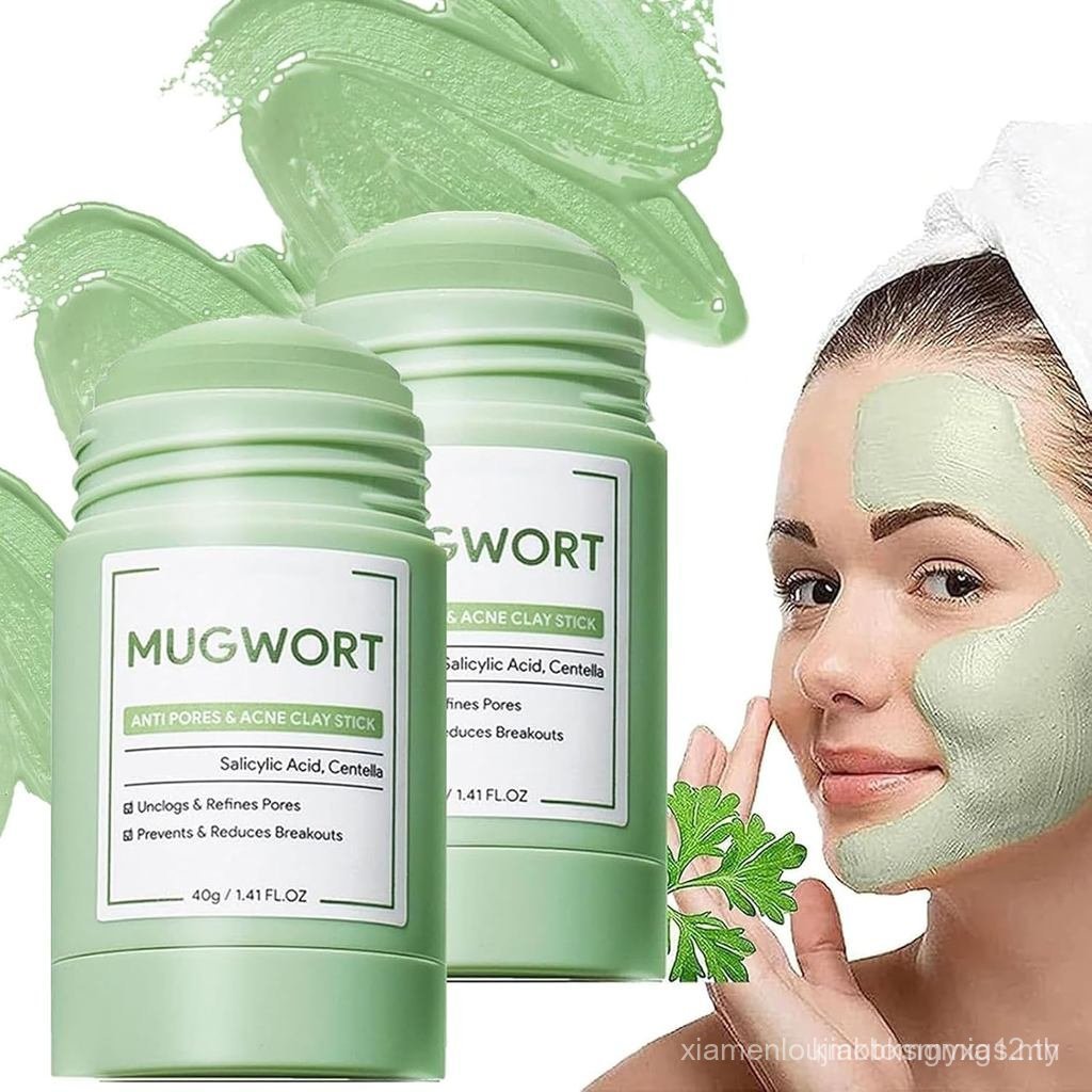 โกฐจุฬาลัมพา Clay Mask, Mugwort Mask Stick, Clay Stick Mask for Face, Acne & Blackhead Remover Mask,