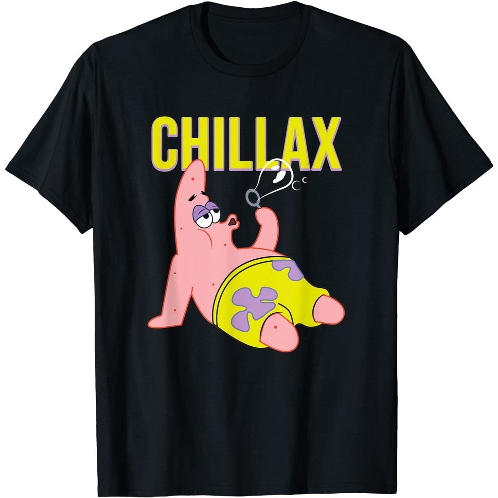 S-5xl S-5XL เสื้อยืดผู้ใหญ่ SpongeBob SquarePants - Patrick Star - เสื้อยืด Chillax 911xS-5XL