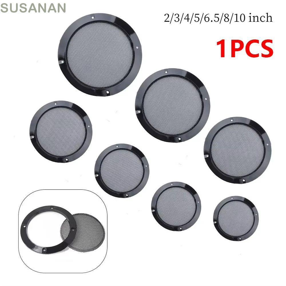SUSAAN 1 ชิ้นลําโพงกรอบพลาสติก,Enclosure 2/3/4/5/6.5/8/10 นิ้วฝาครอบลําโพง,รถบ้านโลหะลวดเหล็ก Grilles คุณภาพสูงตกแต่งตาข่าย