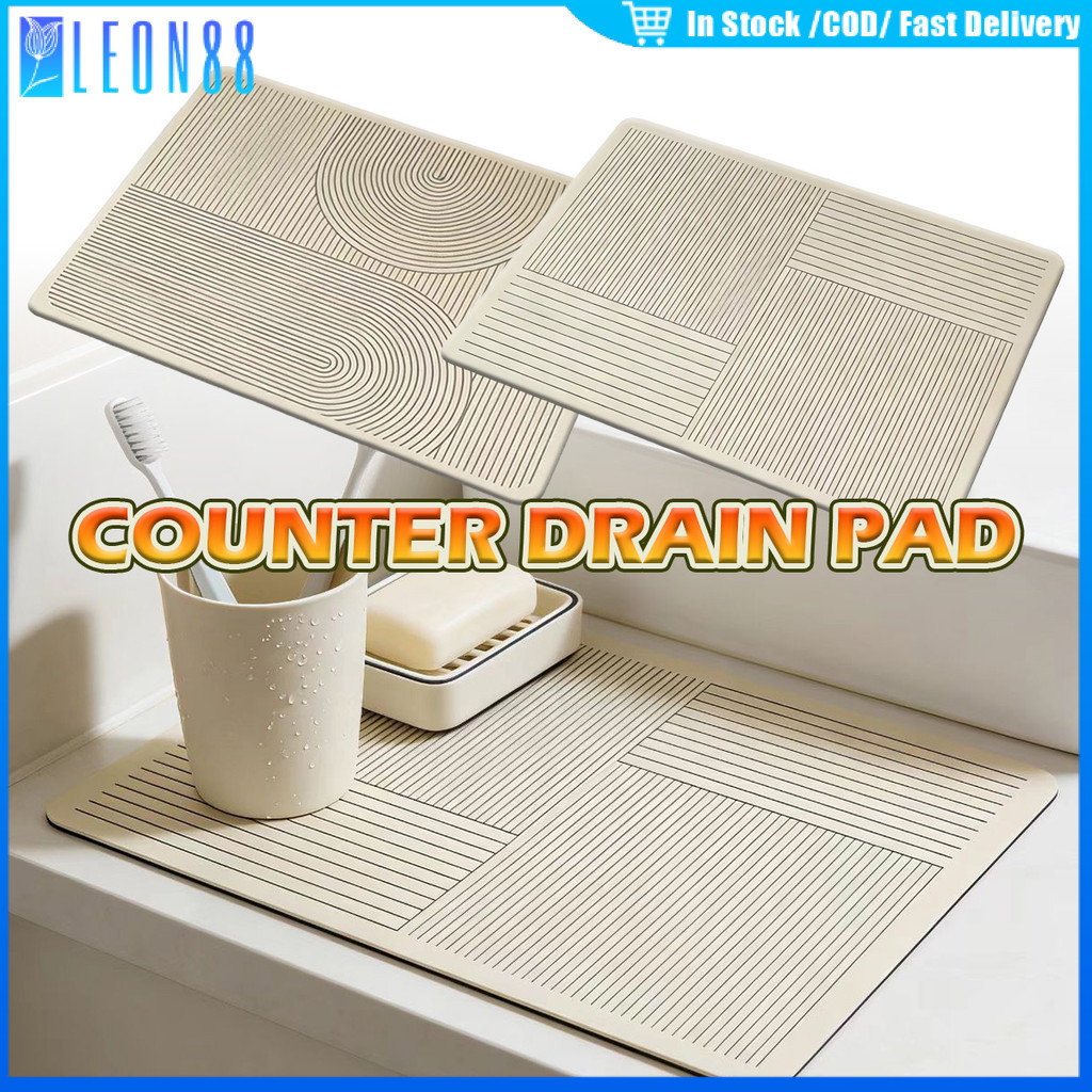 ขของมาใหม่！นาด30*40/40*50CM แผ่นรองจาน แผ่นรองจานซับน้ำ ดูดซับน้ำได้ดี ทำความสะอาดง่าย สำหรับอุกร์ครัว