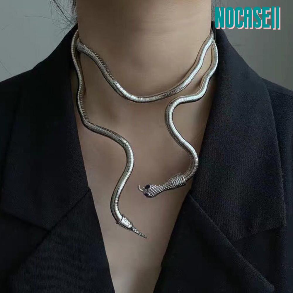 NOCASE สร้อยคองู Silver Twining 90CM Snakelike Bracelet