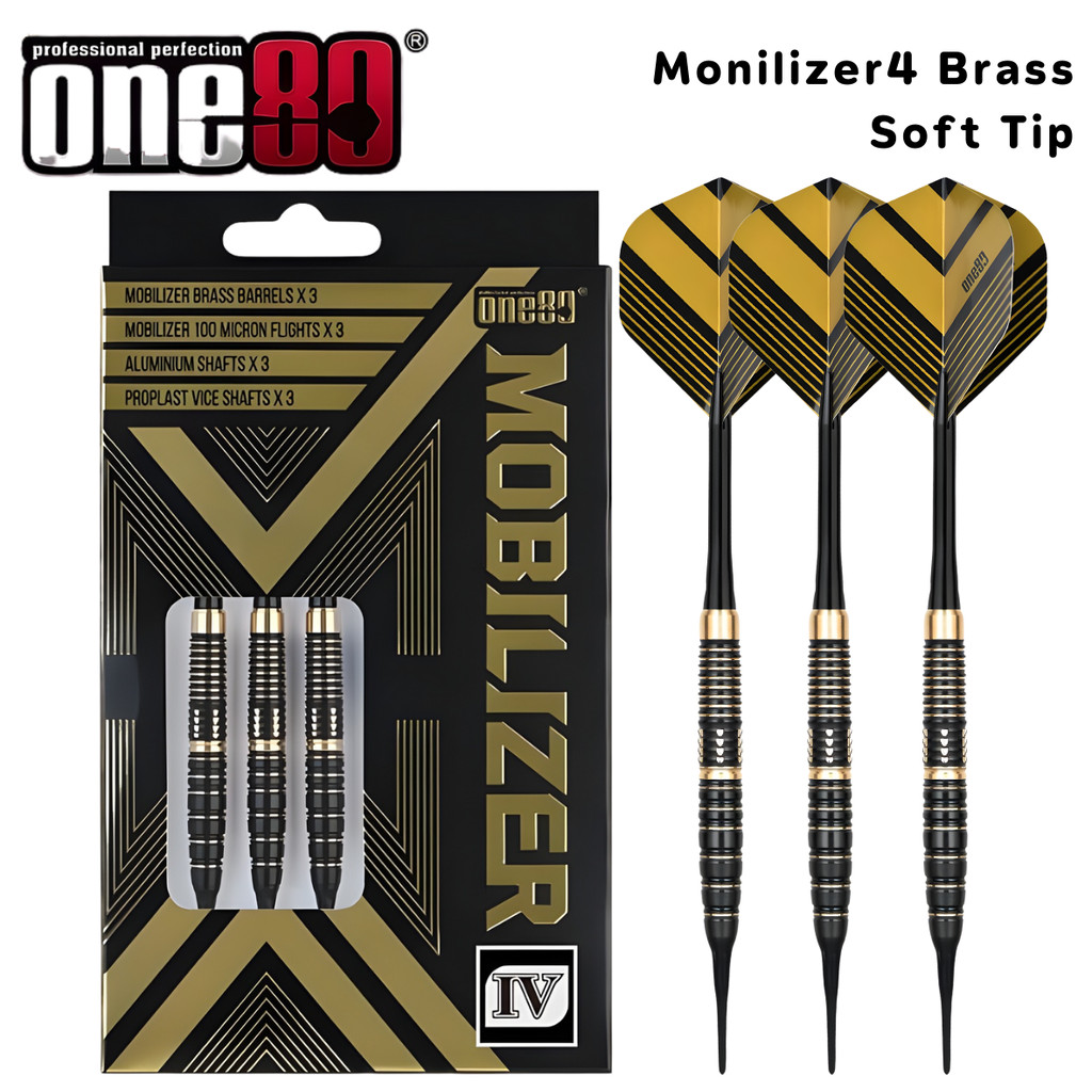 ลูกดอกปาเป้า one80 Monilizer 4 Brass Soft Darts 18g