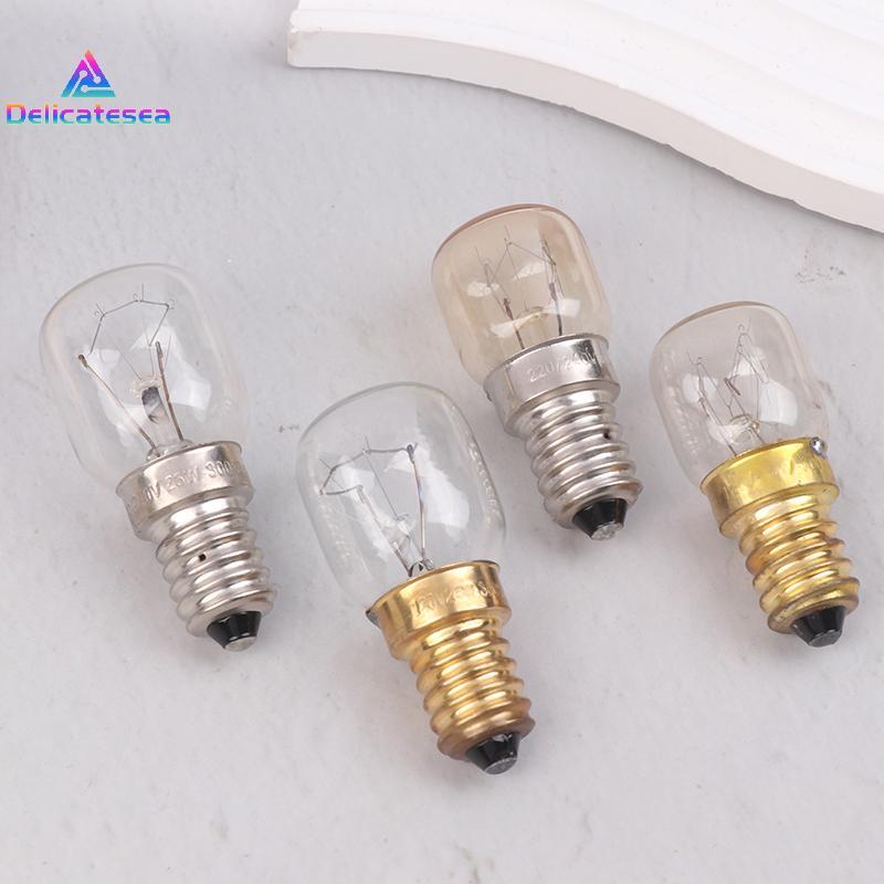 [Delicatesea] หลอดไฟอุณหภูมิสูง 120/220V 15W 25W E14 300 องศา T22 หลอดไฟเตาอบไมโครเวฟโคมไฟนึ่งหลอดไฟ