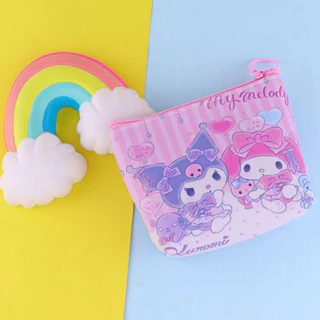 กระเป๋าใส่เหรียญ 1ชิ้น ลายการ์ตูนน่ารักๆ มีซิป พร้อมส่งจากไทย