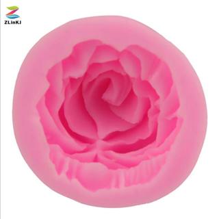 ZLinKJ 3D ดอกไม้ Rose รูปร่างซิลิโคน Fondant สบู่เค้กแม่พิมพ…