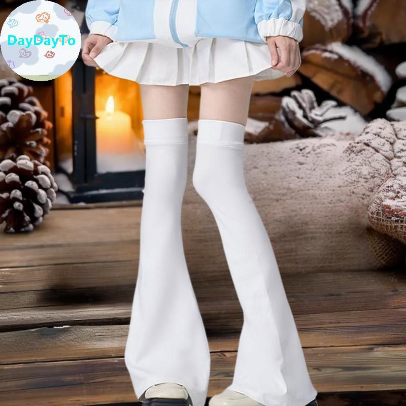 ถุงน่องความยืดหยุ่นแบบSlimming สไตล์ญี่ปุ่น femboy กว่าเข่าพร้อม Cuffs เซ็กซี่