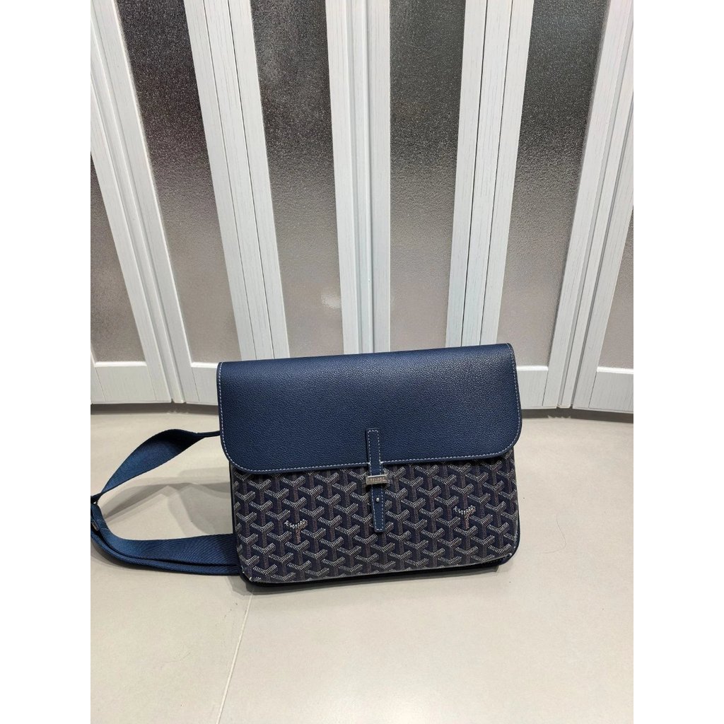 Goyard กระเป๋าสะพายไหล่ผู้ชายสไตล์ใหม่ Messenger กระเป๋าคาดหน้าอก