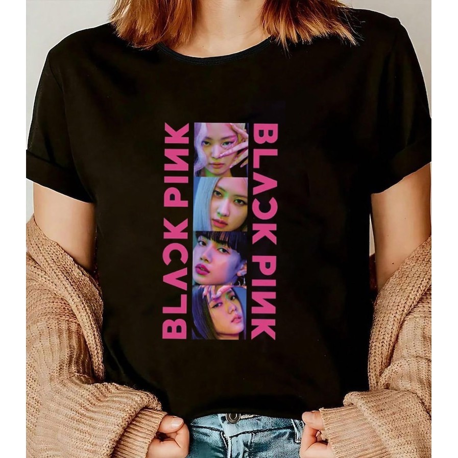 เสื้อยืด Blackpink BlackPink World Tour 2025 เสื้อ Kpop Jisoo Jennie Lisa Rose Merch เสื้อยืดผ้าฝ้าย