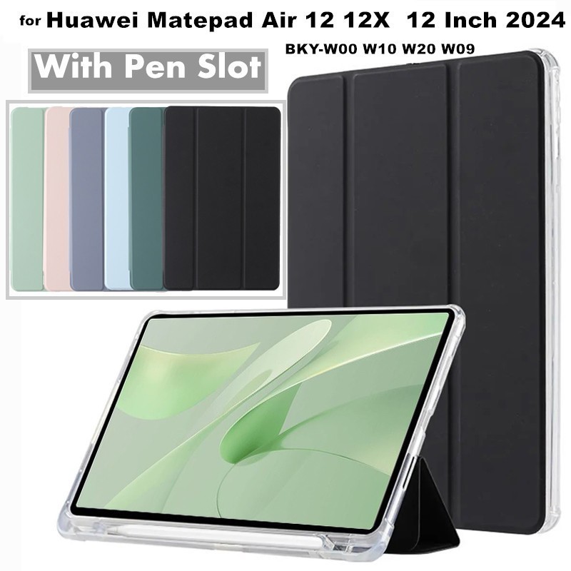 for Huawei MatePad Air 12 Air12 12X 12 Mate Pad 10.4 Inch 2024 Clear Tablet Case With Pen Slot Smart