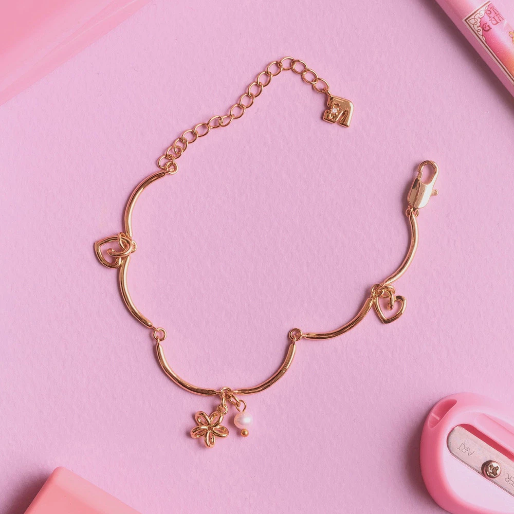 YVIS Pompom Brass Bracelet - Doodle Collection