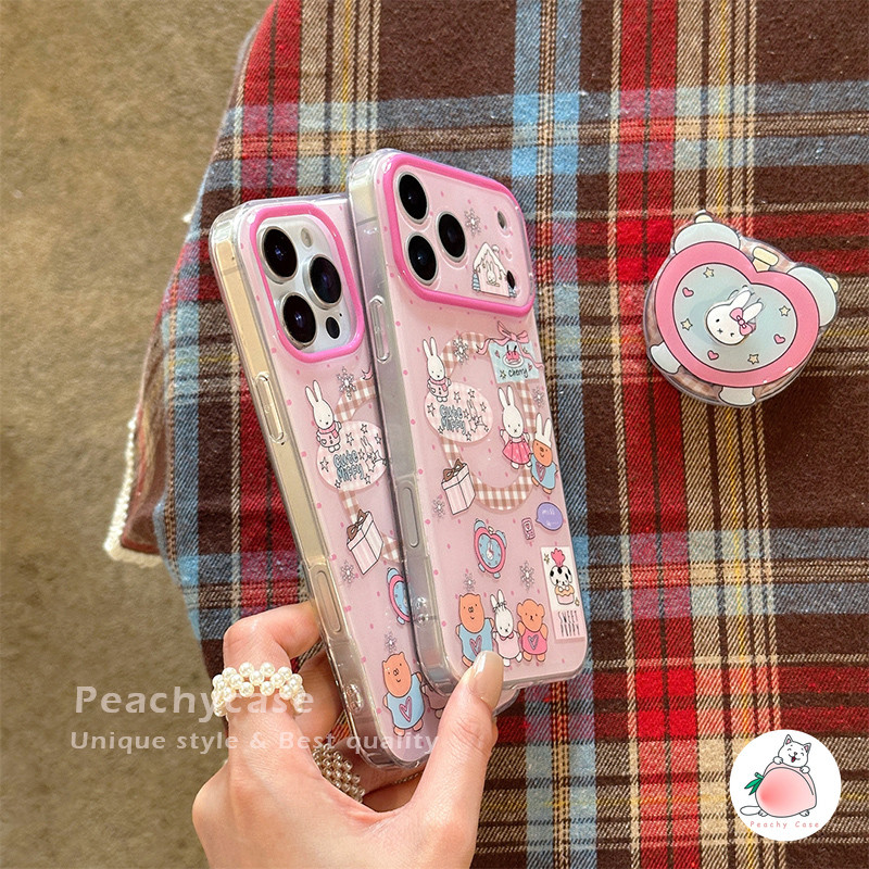 น่ารักหมุนกระต่ายนาฬิกาปลุกยืนแม่เหล็กโทรศัพท์มือถือกรณีเข้ากันได้สําหรับ ไอโฟน 17 16 15 14 มือโปร สูงสุด 13 16โปรแม็กซ์ ป่นปี้ทนป้องกัน IMD มือถือเชลล์ - รูปที่ 6