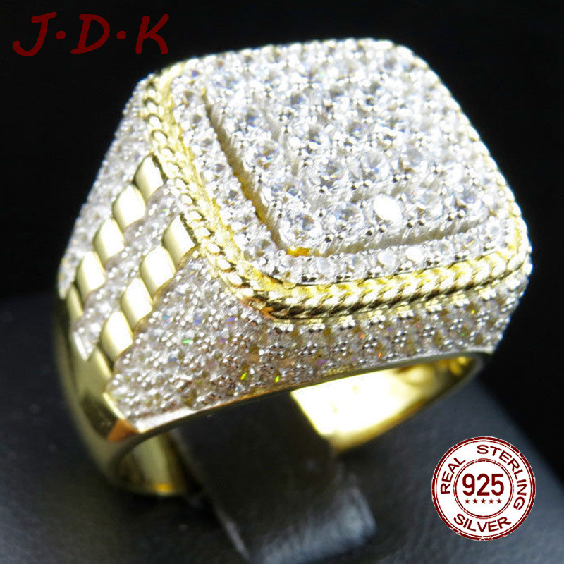 JDK 18K Gold แหวนผู้ชายบุคลิกภาพ Dominant
