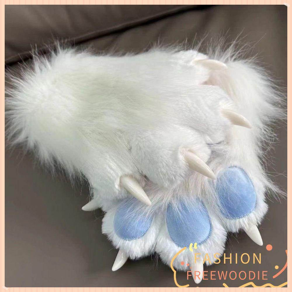 FREEWOODIE Furry Fursuit Gloves สวมใส่สบายและอบอุ่น เครื่องแต่งกายสำหรับคอสเพลย์และการ์ตูน Kigurumi