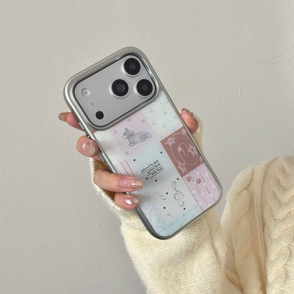 Star Grid Horse Musical Note Polka Dot เคสโทรศัพท์สําหรับ iPhone 17 16 15 14 Pro Max 13 กรณีกรอบเงินกันกระแทกปกหลัง