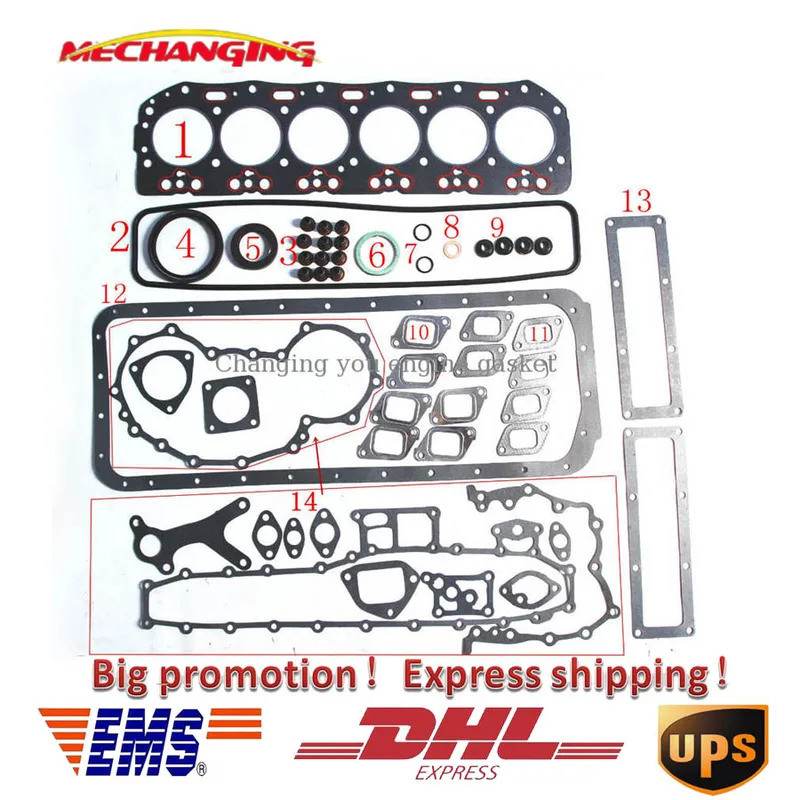 2H For TOYOTA LAND CRUISER 4.0 Diesel Engine Parts Engine Rebuilding Kits Full Set Engine Gasket 041