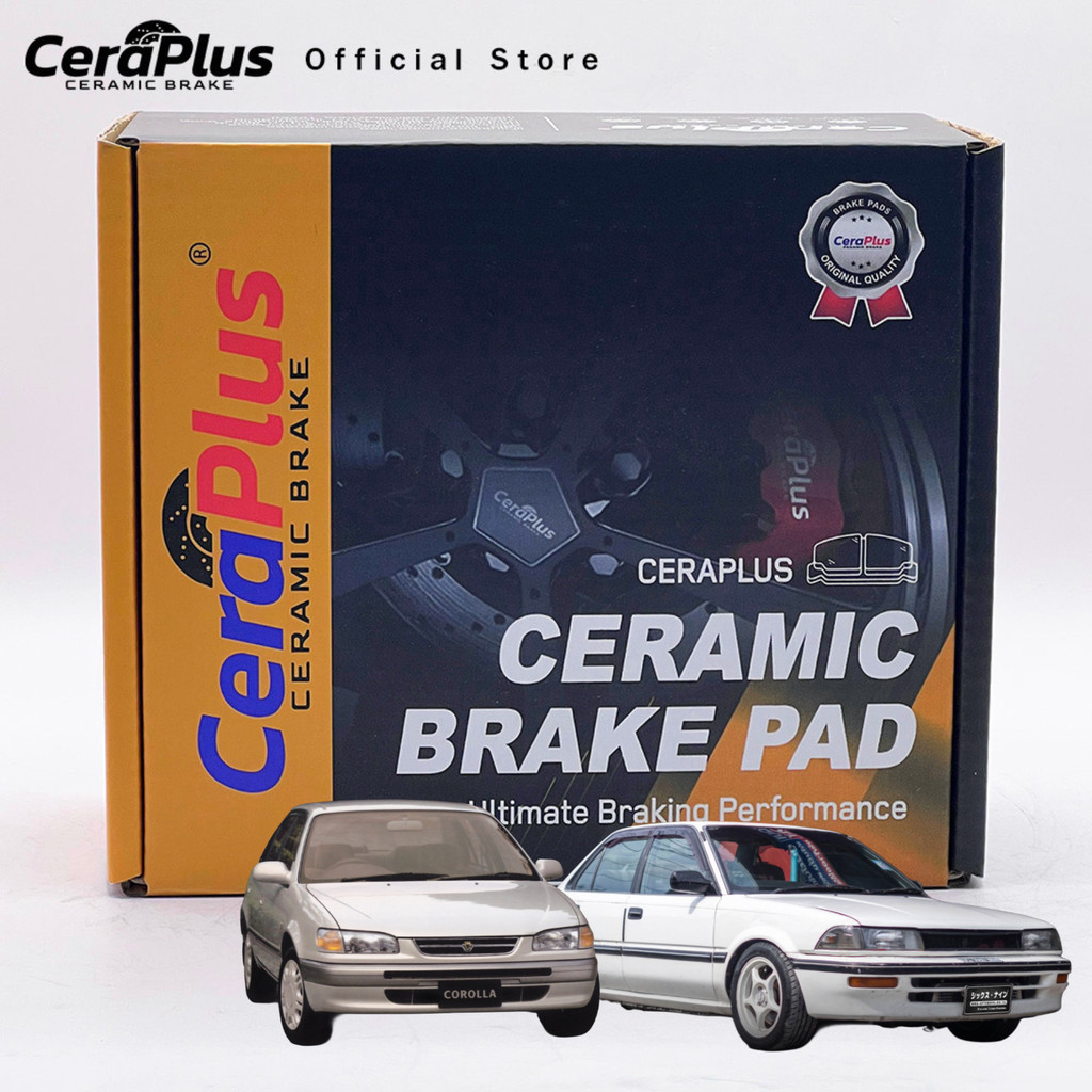 ผ้าเบรค CeraPlus Toyota Corolla AE92 AE100 AE110 AE111 ผ้าเบรคเซรามิค