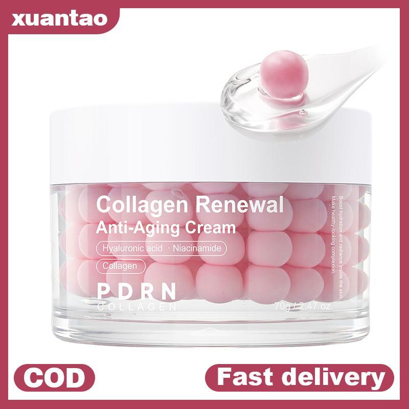 Xuantao DOLANJN ครีมคอลลาเจนแคปซูลสีชมพูเหมาะสําหรับทุกสภาพผิว Moisturizing Firming Night Care 70g ค