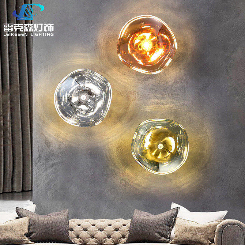 Nordic Postmodern Wall Lamp Creative Staircase Bar Lava Wall Lamp Unique Background Wall Decorative 