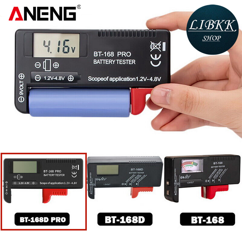 ANENG BT168 PRO เครื่องทดสอบแบตเตอรี่ดิจิทัล Smart LCD Digital Battery Tester Electronic Checker for