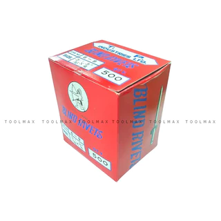 ตะปูยิง BLIND RIVETS ตราคนป่า (สีอลูมิเนียม) ตะปูยิงรีเวท สกรูยิงรีเวท( เบอร์4 1000ตัว)