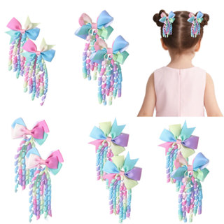 กิ๊บติดผมโบว์น่ารักสำหรับสาวหยิก พร้อมลายดอกไม้ สไตล์หัวเรือ…