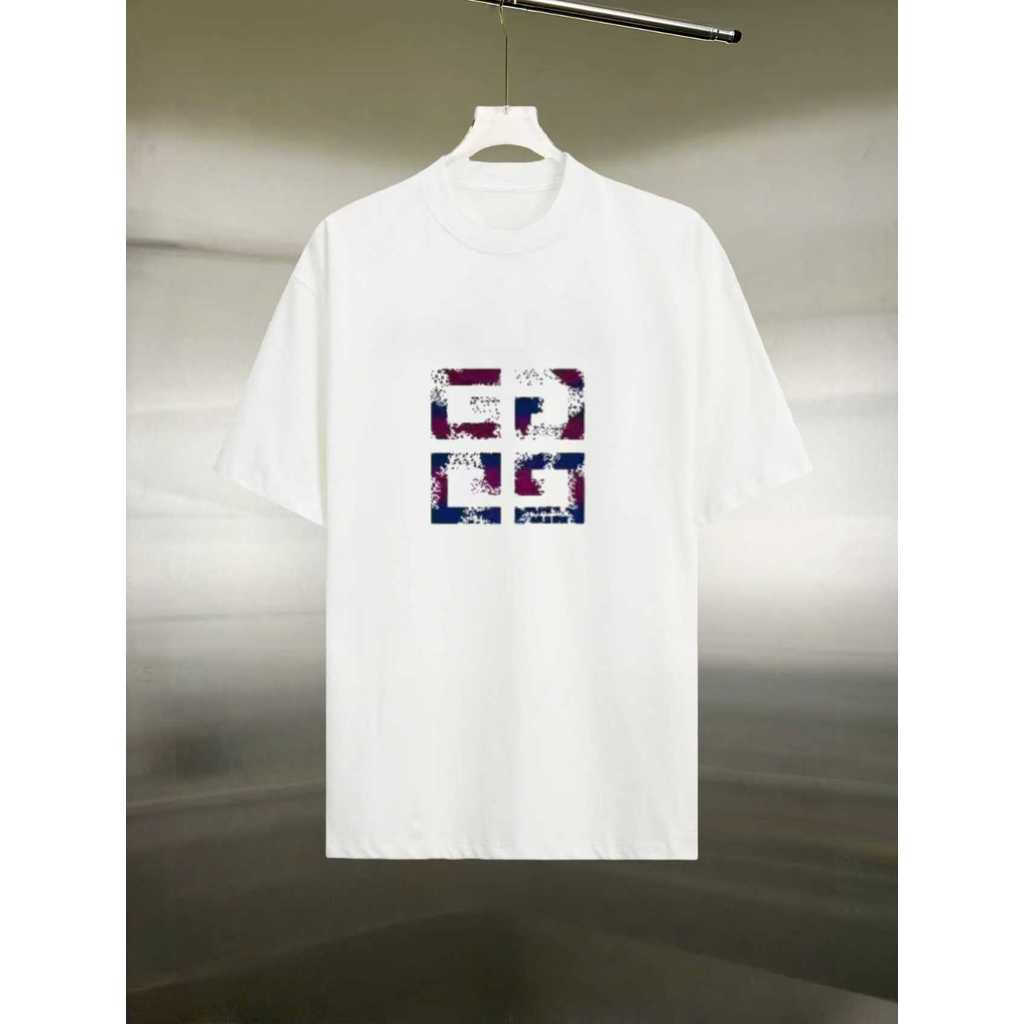 เสื้อยืดแขนสั้น Givenchy ลายพิมพ์ตัวอักษรหนา เหมาะสำหรับทุกฤดูกาล แบบ_unisex_VPG6