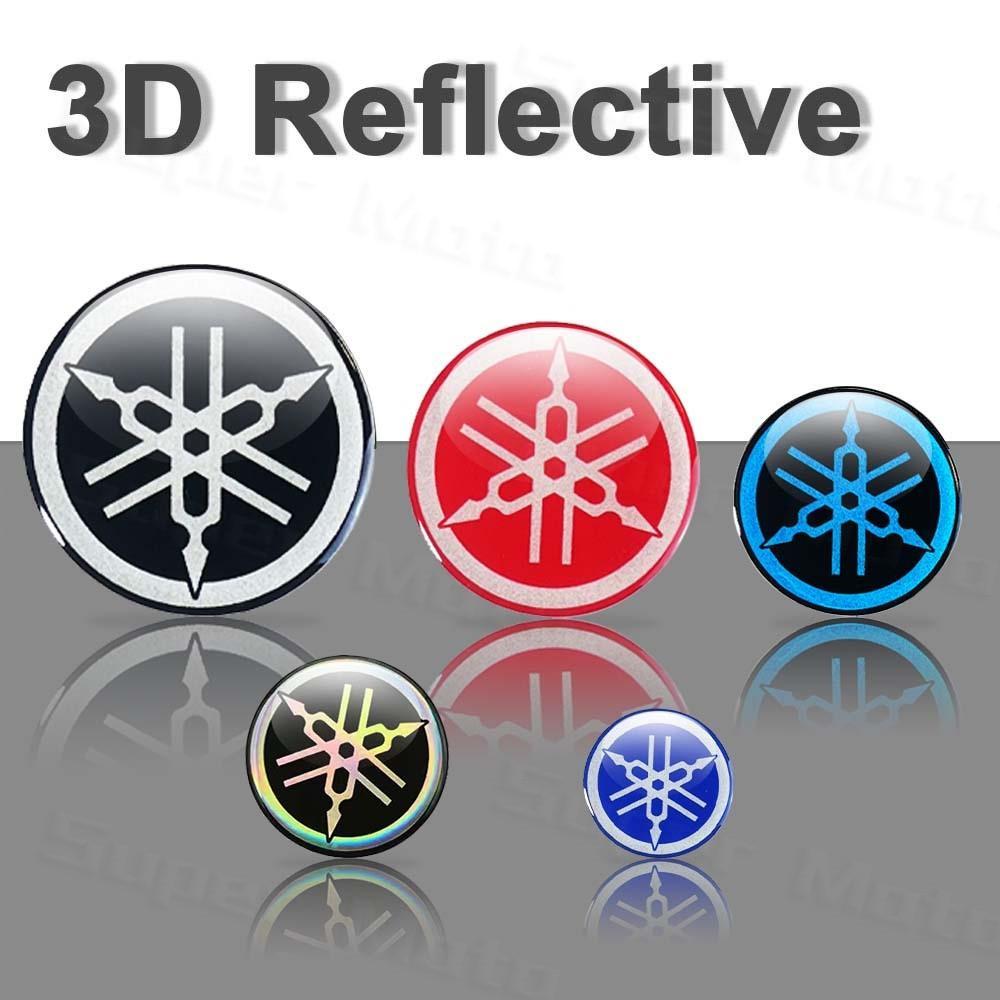 3Dเจลสติกเกอร์รถจักรยานยนต์Racingสกู๊ตเตอร์Yamahaสัญลักษณ์หลายสีตกแต่งDecalสําหรับYamaha YZF R1 R3 R6 R25 XJR 1300 TMAX 530 500 560 MT07 MT09 MT03 MT-15 XMAX 300