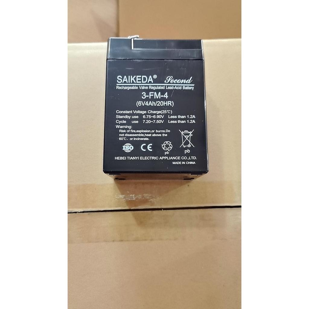Sikeda 3-FM-4.6 V4.0 AH แบตเตอรี่รถเข็นเด็ก 7A รถเข็นเด็กไฟฟ้า 6V แบตเตอรี่แบตเตอรี่