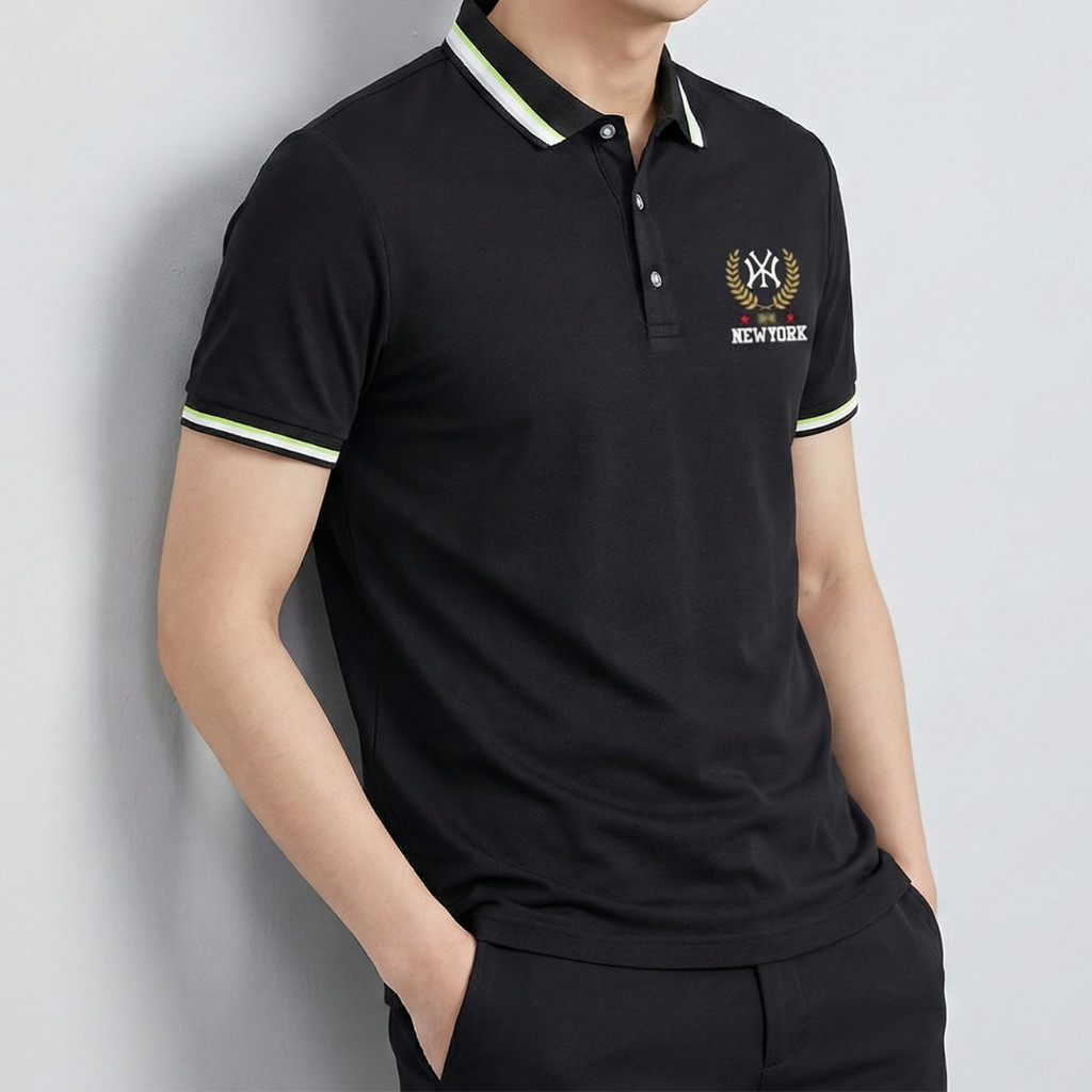 [ไซส์ M-3XL] เสื้อโปโล สีดำ เสื้อคอปก ทรงสวย ใส่สบาย พร้อมส่ง