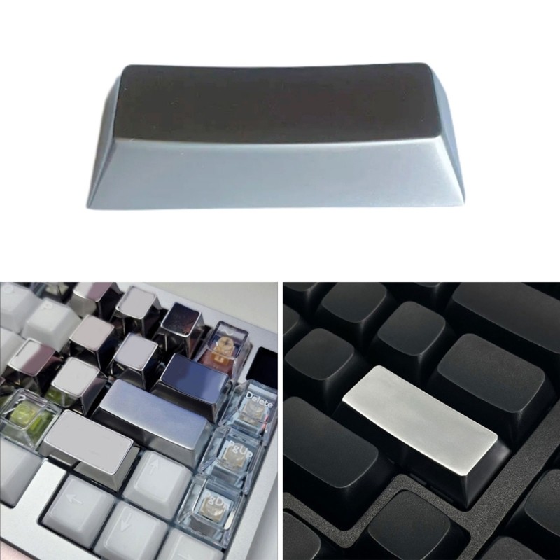 Doublebuy ความสูงใส่ Keycap 2 25U สังกะสีอัลลอยด์ Silver Gold Glossy ปุ่มคีย์สําหรับคีย์บอร์ดเชิงกลผ